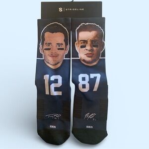 Strideline NE Patriots Tom Brady and Rob Gronkowski Graphic Socks